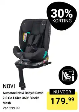 Van Asten BabySuperstore Autostoel Novi Baby David 2.0 Go I Size 360° Black Mesh aanbieding