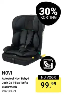 Van Asten BabySuperstore Autostoel Novi Baby Josh Go I Size Isofix Black Mesh aanbieding