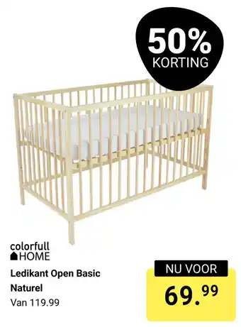 Van Asten BabySuperstore Ledikant Open Basic Naturel aanbieding