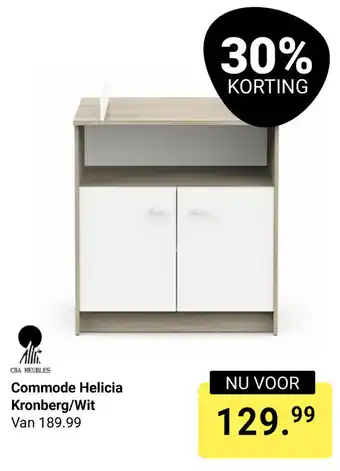 Van Asten BabySuperstore Commode Helicia Kronberg Wit aanbieding