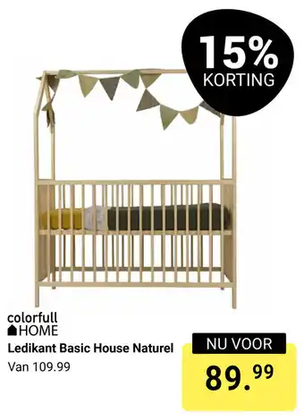 Van Asten BabySuperstore Ledikant Basic House Naturel aanbieding