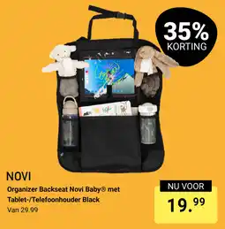 Van Asten BabySuperstore Organizer Backseat Novi Baby met Tablet, Telefoonhouder Black aanbieding