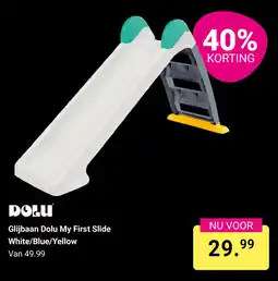 Van Asten BabySuperstore Glijbaan Dolu My First Slide White, Blue, Yellow aanbieding