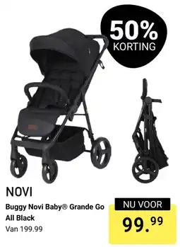 Van Asten BabySuperstore Buggy Novi Baby Grande Go All Black aanbieding