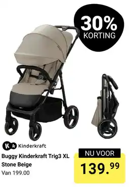 Van Asten BabySuperstore Buggy Kinderkraft Trig 3XL Stone Beige aanbieding