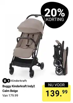 Van Asten BabySuperstore Buggy Kinderkraft Indy2 Calm Beige aanbieding