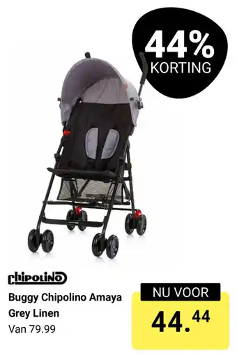 Van Asten BabySuperstore Buggy Chipolino Amaya Grey Linen aanbieding