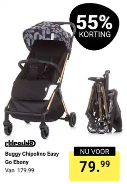 Van Asten BabySuperstore Buggy Chipolino Easy Go Ebony aanbieding