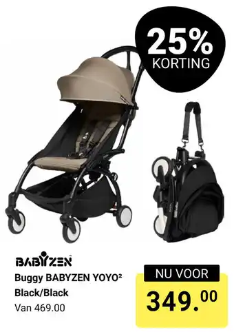 Van Asten BabySuperstore Buggy BABYZEN YOYO² Black, Black aanbieding