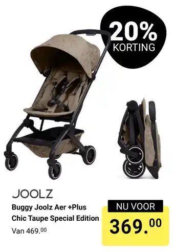 Van Asten BabySuperstore Buggy Joolz Aer +Plus Chic Taupe Special Edition aanbieding