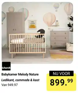 Van Asten BabySuperstore Babykamer Melody Nature Ledikant, commode & kast aanbieding