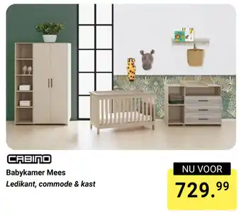 Van Asten BabySuperstore Cabino Babykamer Mees Ledikant, commode & kast aanbieding