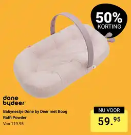 Van Asten BabySuperstore Babynestje Done by Deer met Boog Raffi Powder aanbieding