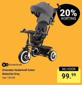 Van Asten BabySuperstore Driewieler Kinderkraft Aston Malachite Grey aanbieding