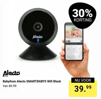 Van Asten BabySuperstore Babyfoon Alecto SMARTBABY5 Wifi Black aanbieding