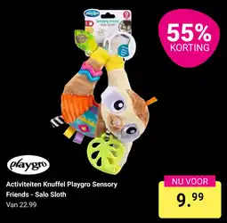 Van Asten BabySuperstore Activiteiten Knuffel Playgro Sensory Friends Salo Sloth aanbieding