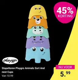 Van Asten BabySuperstore Stapeltoren Playgro Animals Sort And nest Cups aanbieding