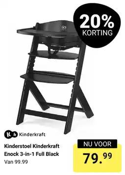 Van Asten BabySuperstore Kinderstoel Kinderkraft Enock 3 in 1 Full Black aanbieding