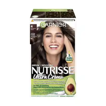 Bol.com Garnier Nutrisse Ultra Crème Middenbruin 4 - Permanente Haarkleuring aanbieding