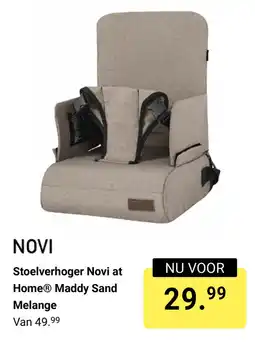 Van Asten BabySuperstore Stoelverhoger Novi at Home Maddy Sand Melange aanbieding