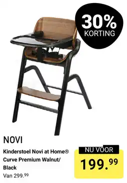 Van Asten BabySuperstore Kinderstoel Novi at Home Curve Premium Walnut, Black aanbieding