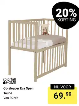 Van Asten BabySuperstore Co-sleeper Eva Open Taupe aanbieding