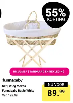 Van Asten BabySuperstore Set Wieg Mozes Funnababy Basic White aanbieding