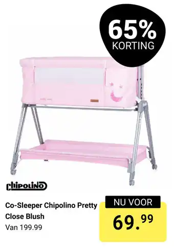 Van Asten BabySuperstore Co-Sleeper Chipolino Pretty Close Blush aanbieding