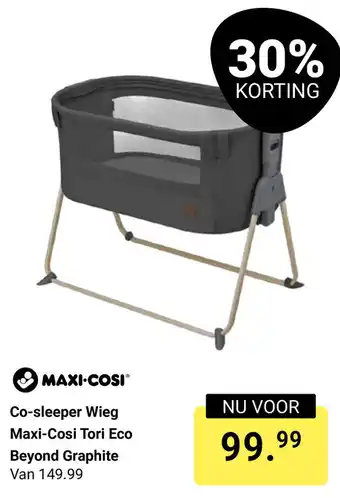 Van Asten BabySuperstore Co-sleeper Wieg Maxi Cosi Tori Eco Beyond Graphite aanbieding