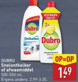 ALDI Snelontkalker of afwasmiddel aanbieding