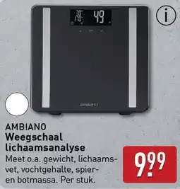 ALDI Weegschaal lichaamsanalyse aanbieding