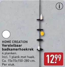 ALDI Verstelbaar badkamerhoekrek aanbieding