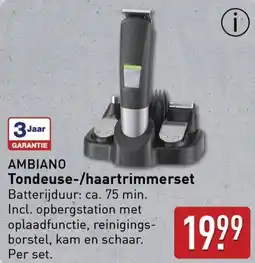 ALDI Tondeuse haartrimmerset aanbieding