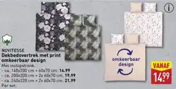 ALDI Dekbedovertrek met print omkeerbaar design aanbieding