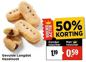 Vomar Voordeelmarkt Gevulde Longdot Hazelnoot aanbieding