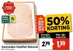 Vomar Voordeelmarkt Gesneden Kipfilet Naturel aanbieding