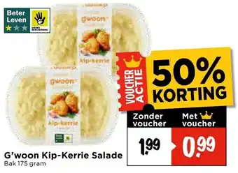 Vomar Voordeelmarkt G'woon Kip Kerrie Salade aanbieding