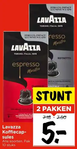 Vomar Voordeelmarkt Lavazza Koffiecapsules aanbieding