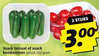 Boni Snack tomaat of snack komkommer schaal 250 gram aanbieding