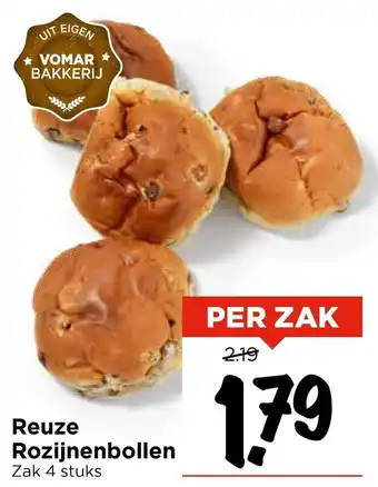 Vomar Voordeelmarkt Reuze Rozijnenbollen aanbieding