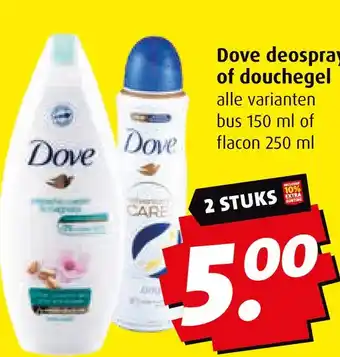 Boni Dove deospray of doucheqel aanbieding