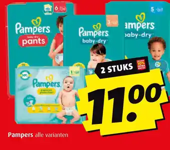 Boni Pampers alle varianten aanbieding