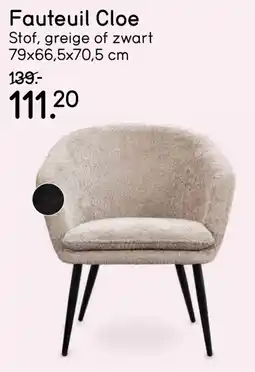 Leen Bakker Fauteuil Cloe aanbieding