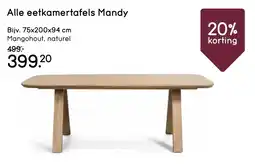 Leen Bakker Alle eetkamertafels Mandy aanbieding