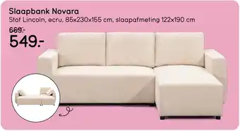 Leen Bakker Slaapbank Novara aanbieding