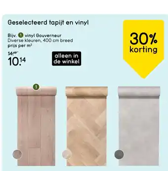 Leen Bakker Geselecteerd tapijt en vinyl aanbieding