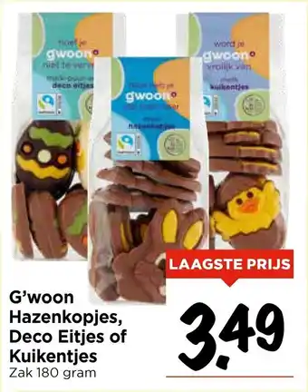 Vomar Voordeelmarkt G'woon Hazenkopjes, Deco Eitjes of Kuikentjes aanbieding