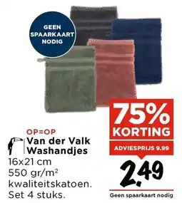 Vomar Voordeelmarkt Van der Valk Washandjes aanbieding