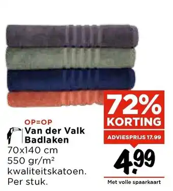 Vomar Voordeelmarkt Van der Valk Badlaken aanbieding