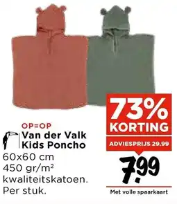 Vomar Voordeelmarkt Van der Valk Kids Poncho aanbieding